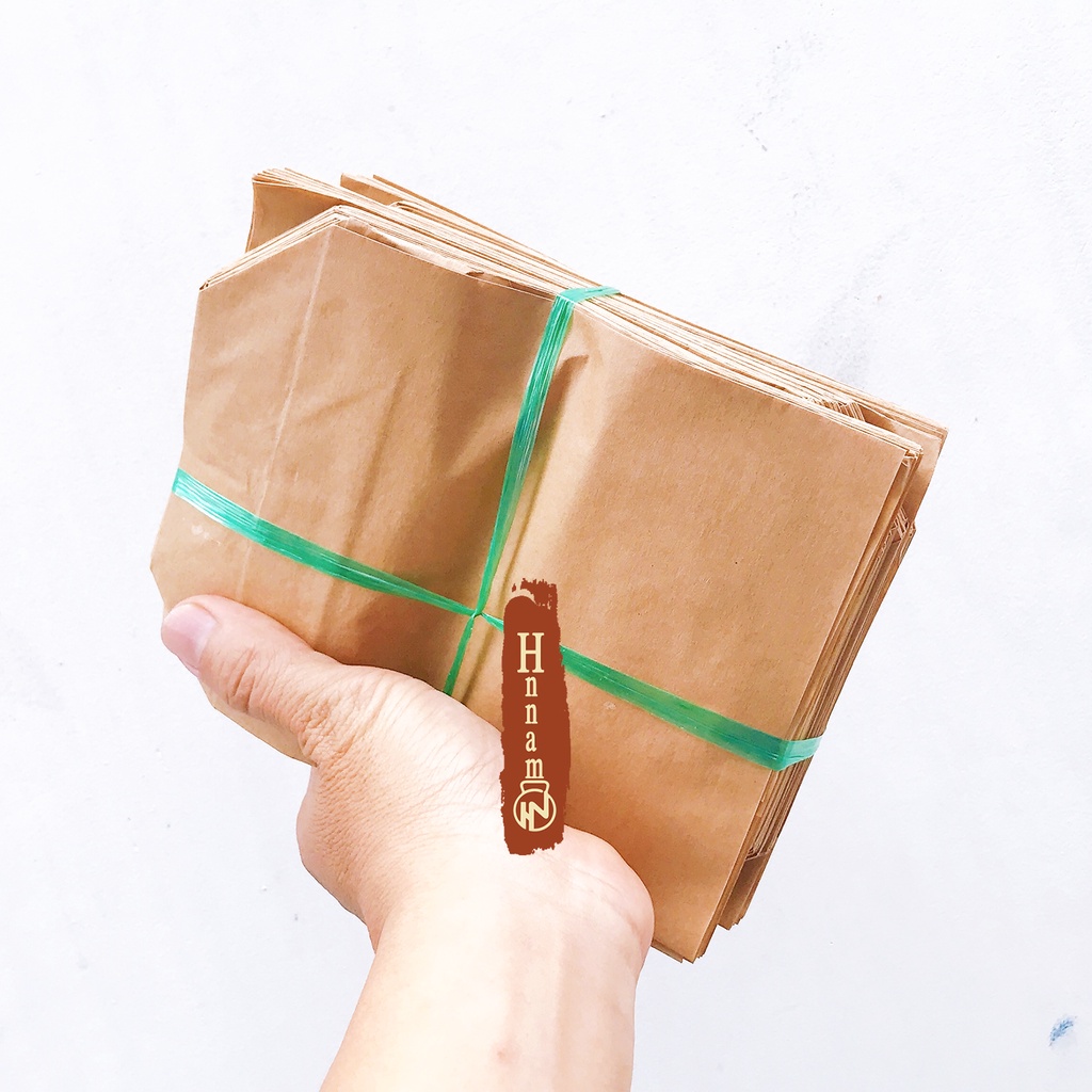 Túi giấy xi măng thấm dầu 130 x 180 x 45mm - Giải pháp đóng gói chuyên nghiệp cho khoai tây chiên và bánh chuối - Bộ 100