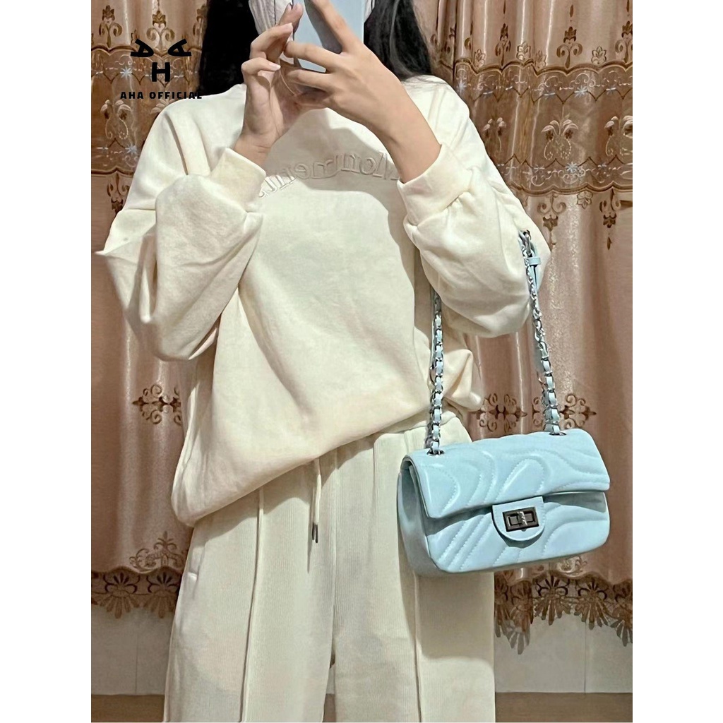 Túi Xách Đeo Vai Một Bên Vai Có Khóa Thêu Họa Tiết Thời Trang Cao Cấp