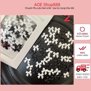 Set charm nơ nail , Bộ charm " mã - 003 " gắn móng tuyển chọn các mẫu nơ siêu xinh