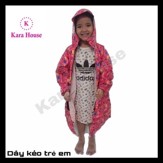 Áo mưa dây kéo trẻ em vải dù