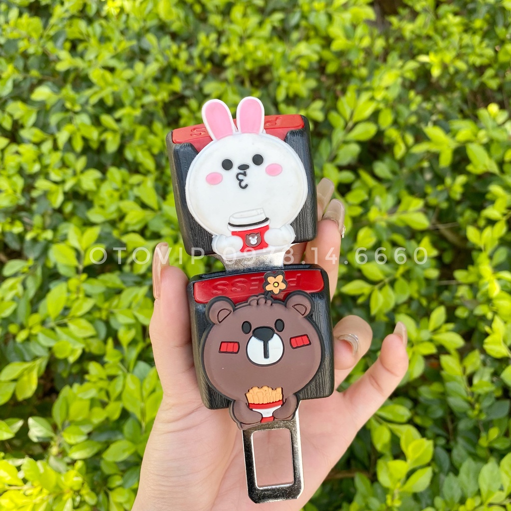 1 chiếc chốt cài dây an toàn, ngắt chuông cảnh báo loại Cao cấp có hình 3D dễ thương-Chốt cắm nối tiếp
