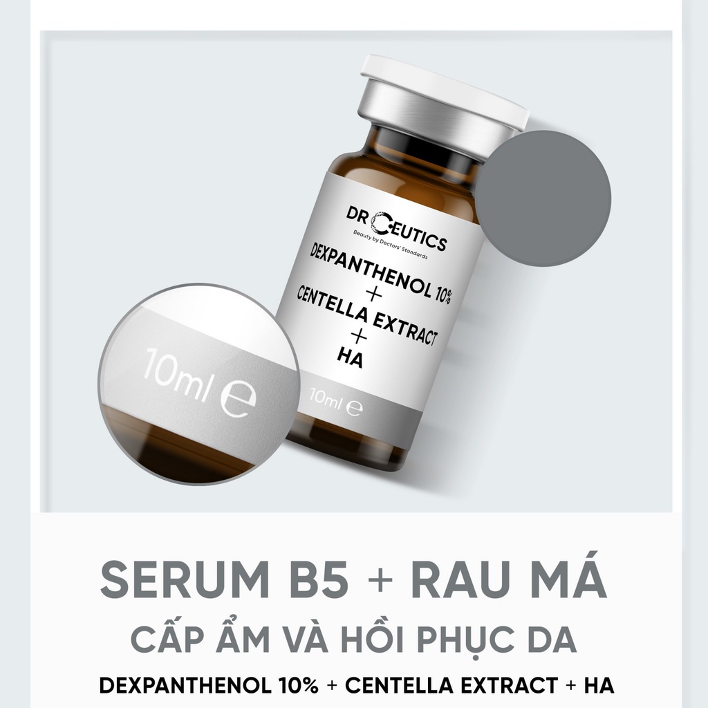 Serum B5 DrCeutics Cấp Ẩm Và Phục Hồi Da Dexpanthenol 10% + Centella Extract + HA 10ml