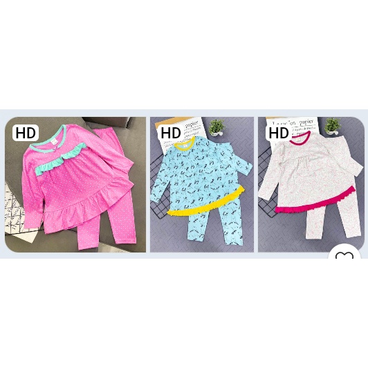 Bộ dài tay babydoll sz đại vải xuất đẹp