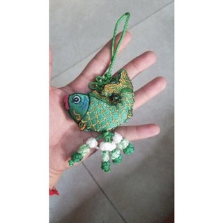 móc khoá thổ cẩm, cá chép may mắn