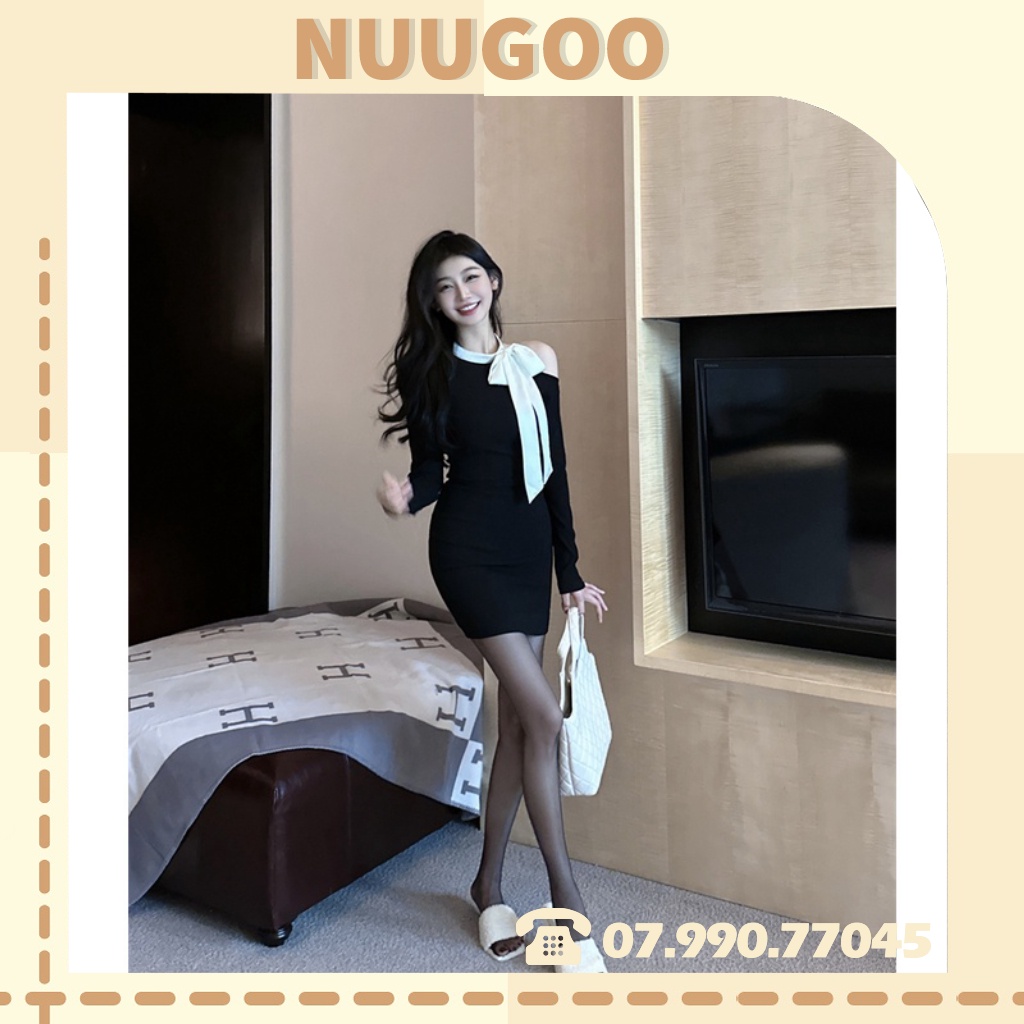 Đầm nữ dáng ngắn style ulzzang TEEZZ58324 NUUGOO