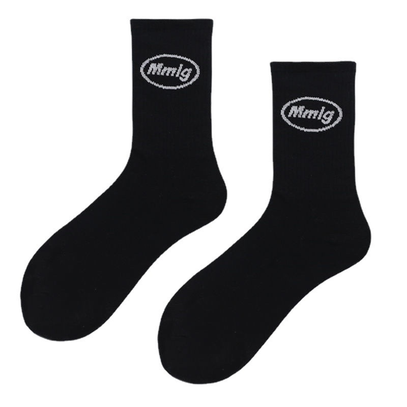 tất len cao cổ có sẵn in chữ mmlg