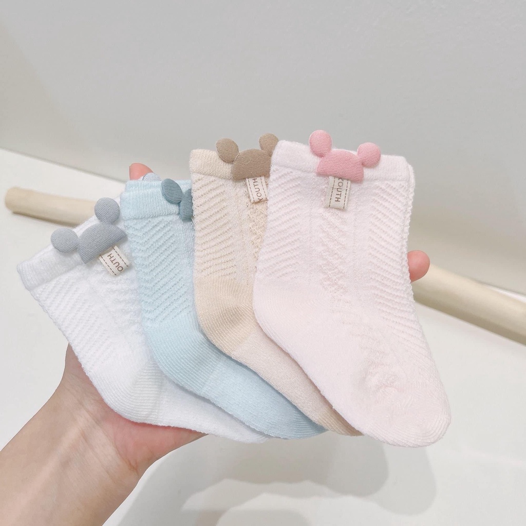 Tất lưới điều hoà cho bé 0-3 tuổi bé trai bé gái, sơ sinh. Tất nhiệt mùa hè