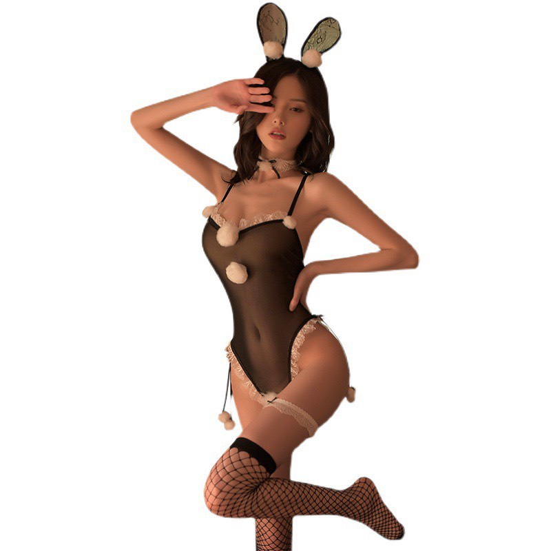 Đồ ngủ sexy, Bộ cosplay thỏ ren full phụ kiện có tất đi kèm cực sexy | BigBuy360 - bigbuy360.vn