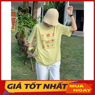 Áo Phông Họa Tiết Đồ Ăn Màu Pastel Hàng Quảng Châu AP078 - Yamy888