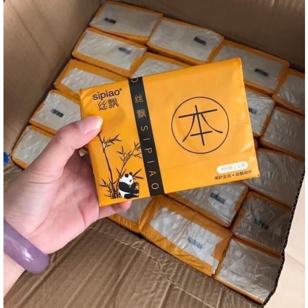 Thùng 30 Gói Giấy Ăn Gấu Trúc Sipao Siêu Dai, Siêu Mềm, Siêu Thấm