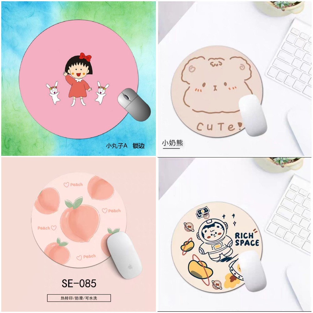Miếng lót chuột, Bàn di chuột hình tròn 20 x 20cm Giá Rẻ siêu dễ thương