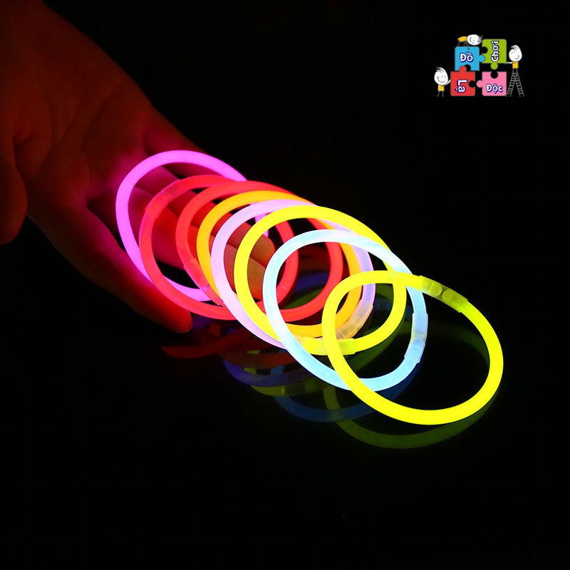 Que phát sáng dạ quang tạo nhiều hình thù, phát sáng ban đêm có thể làm vòng dạ quang