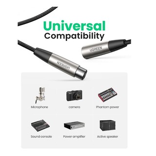 Cáp Nối Dài MIC XLR 3pin Ugreen ( 1m 20499 , 2m 20500 )