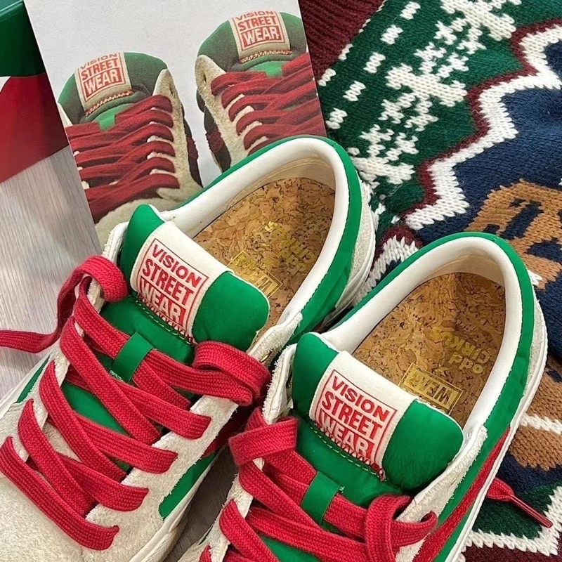 Giày thể thao VISION x oddCirkus da lộn phiên bản Christmas streetwear