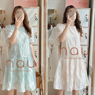 Đầm voan hoa nổi phối đuôi cá