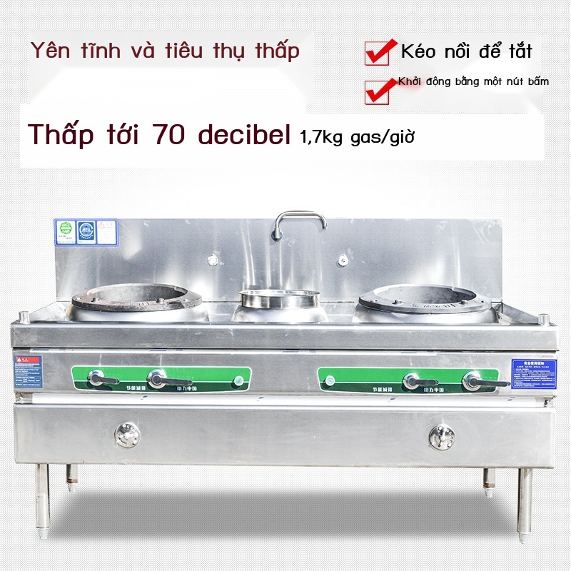 ▩Tắt tiếng dữ dội bếp lửa thương mại bếp đôi nhà hàng bếp gas đặc biệt bếp đôi nhà hàng khách sạn bếp inox tiết kiệm năn