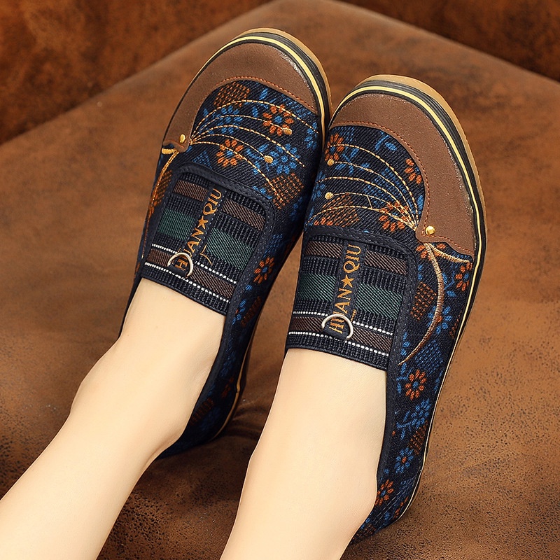 Giày lười búp bê vải nữ đế bằng 2cm đi bộ thoáng khi cực êm chân, cho mẹ, bà bầu Validep03 V323