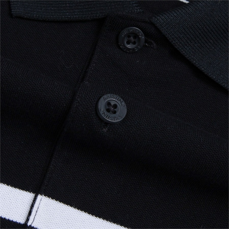 [MỚI] Áo polo ngắn tay ARISTINO phom Slim fit ôm nhẹ, họa tiết kẻ thân trước nam tính, lịch lãm -  APS119S3