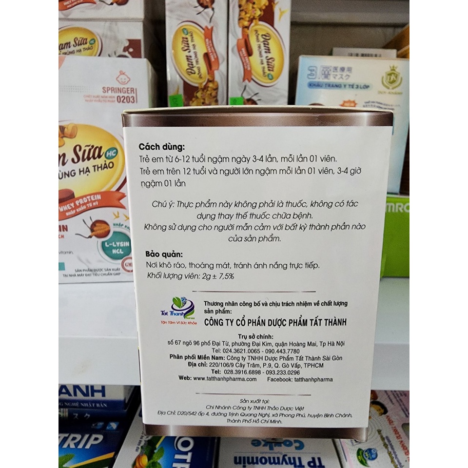 Viên ngậm bảo họng Ích phế khang gói 10 viên - hỗ trợ bổ phế , giảm các biểu hiện tăng tiết đờm, ho nhiều ,đau rát họng