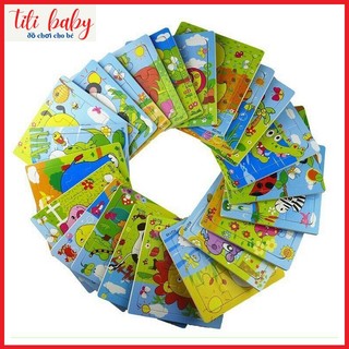 Đồ chơi xếp hình lắp ráp tranh ghép gỗ 9 mảnh - Phát Triển Tư Duy Cho Bé 3-10 Tuổ