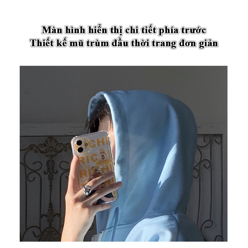 Áo khoác hoodie NAM Áo Khoác Bóng Chày Có Mũ Trùm Dáng Rộng Màu Gradient Phong Cách Đường Phố Hàn Quốc Cá Tính