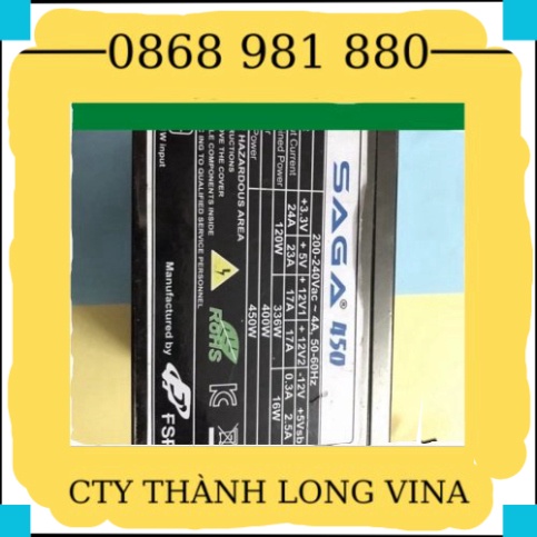 NGUỒN SAGA 450 có đầu 6 pin nuôi vga cũ bh 1 tháng