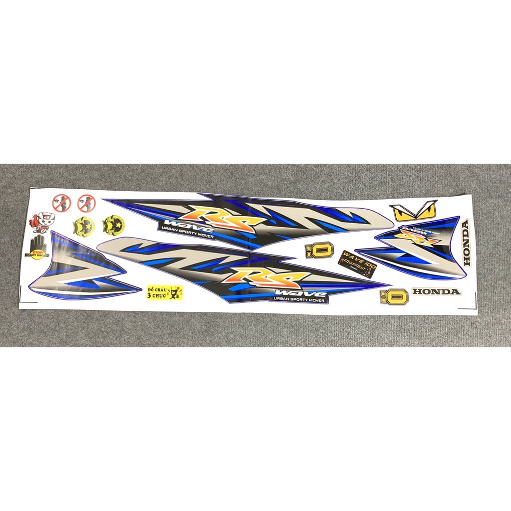 Tem Rời Wave A, RS 50cc-100cc 110cc Xanh Xám-Ảnh Thật