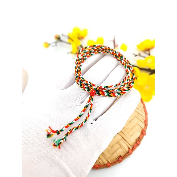 Vòng Chỉ Ngũ Sắc Tây Tạng Quấn 5 Vòng Bình An May Mắn - SenGemstoneJewelry