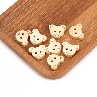 Cúc Gỗ Trang Trí 15MM ( Gói 10 Cái)