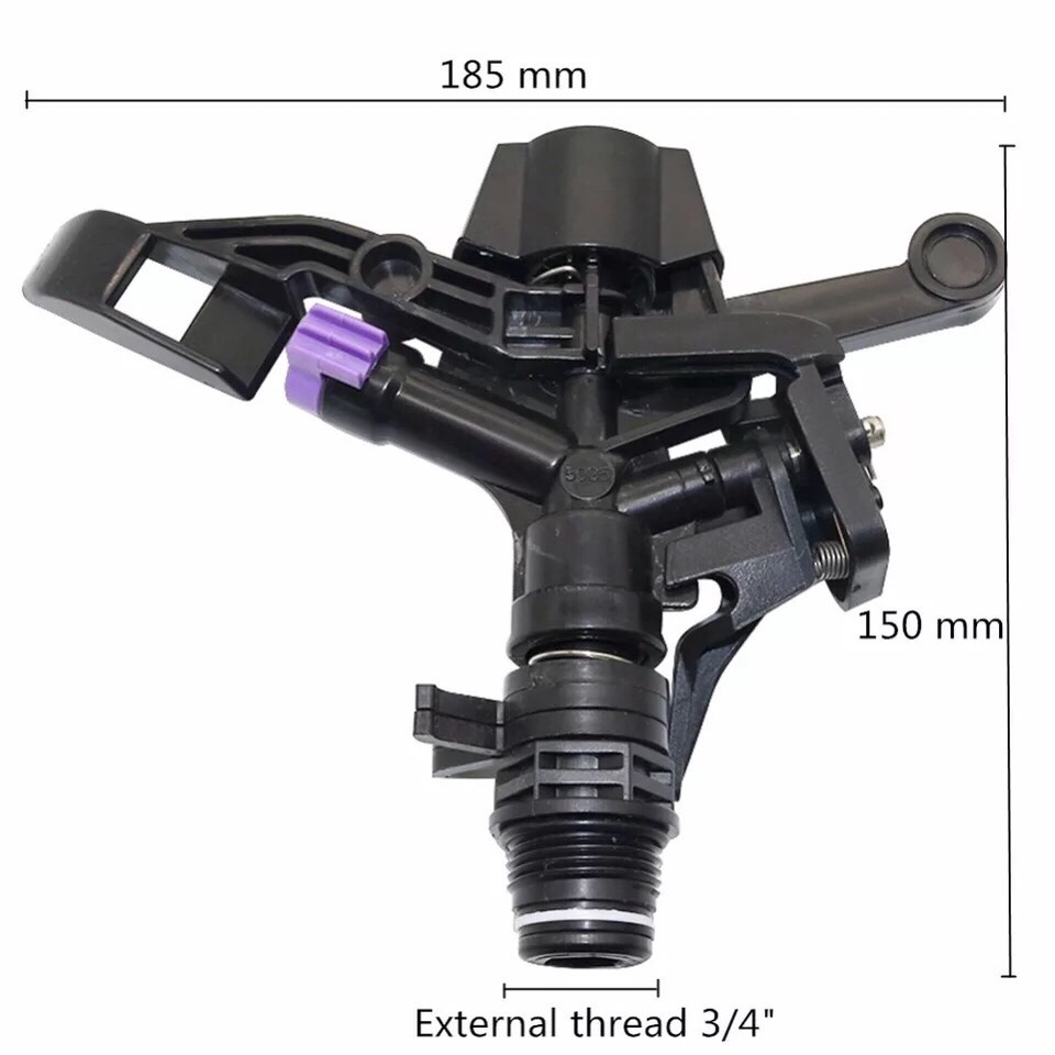 Béc tưới cây cánh đập chỉnh góc tưới tùy ý 27mm ren ngoài