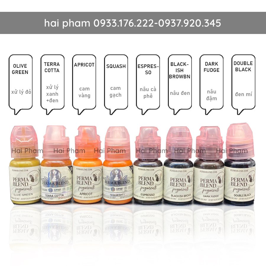 Mực Perma Blend Hồng San Hô Chính Hãng, Mực Môi Perma Blend Mỹ