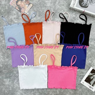 Áo croptop 2 dây thun gân A5201