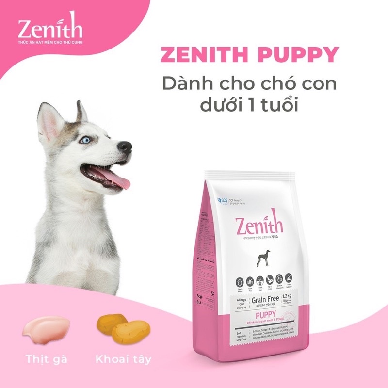 Hạt mềm cho chó Zenith , Hạt mềm cho chó con túi 1.2kg - Pun pun Petshop