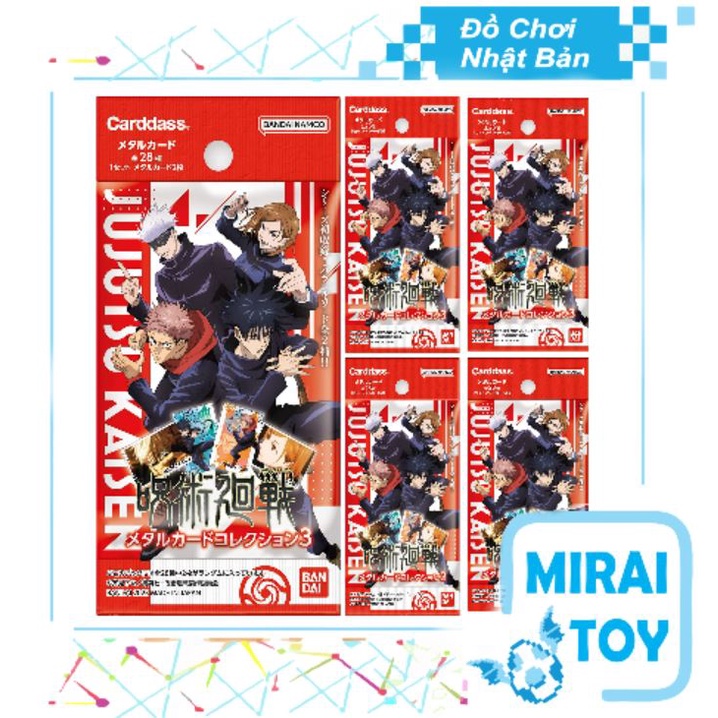Pack Thẻ Bài Jujutsu Kaisen 4 Metal Collection Chính Hãng Chưa Bóc mới 100%