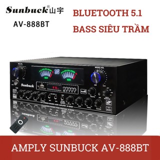  Amply bluetooth Sunbuck AV- 888BT amply karaoke chính hãng công suất lớn âm bass siêu trầm bảo hành 12 tháng 