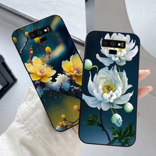 Ốp lưng Samsung note 9 / ss note 9 plus in nhám hình hoa cỏ