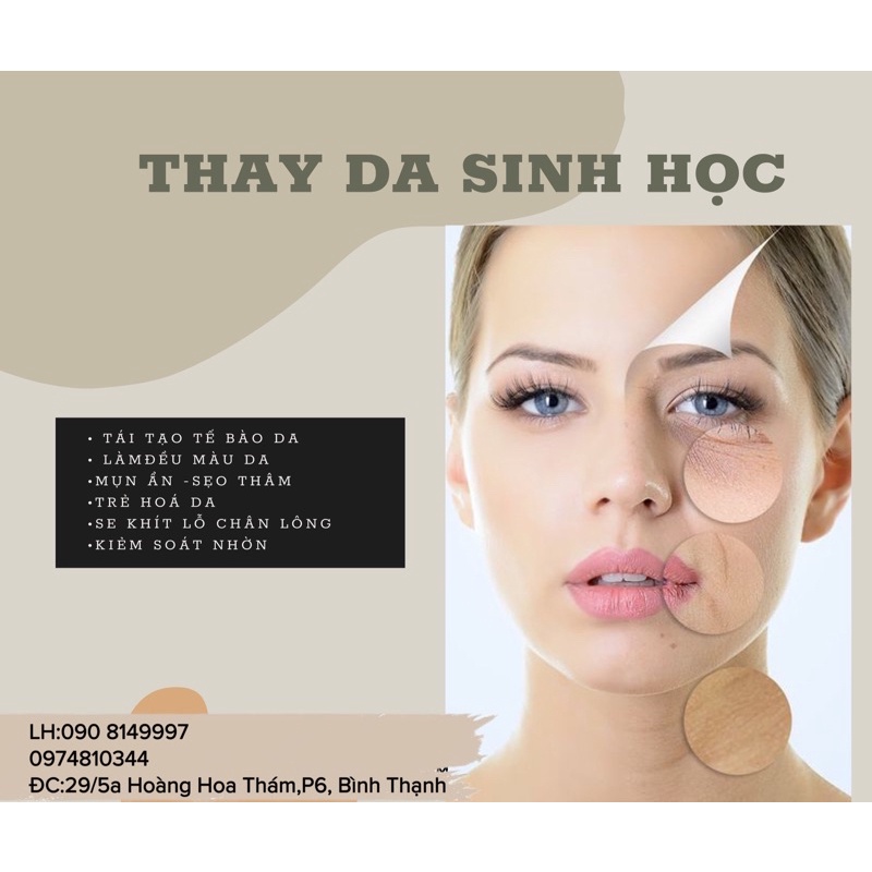 Liệu trình thay da sinh học nano Silic