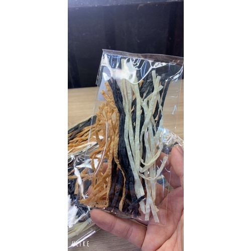 Thức ăn hamster - cá sợi cua . cá sợi trắng mix chung