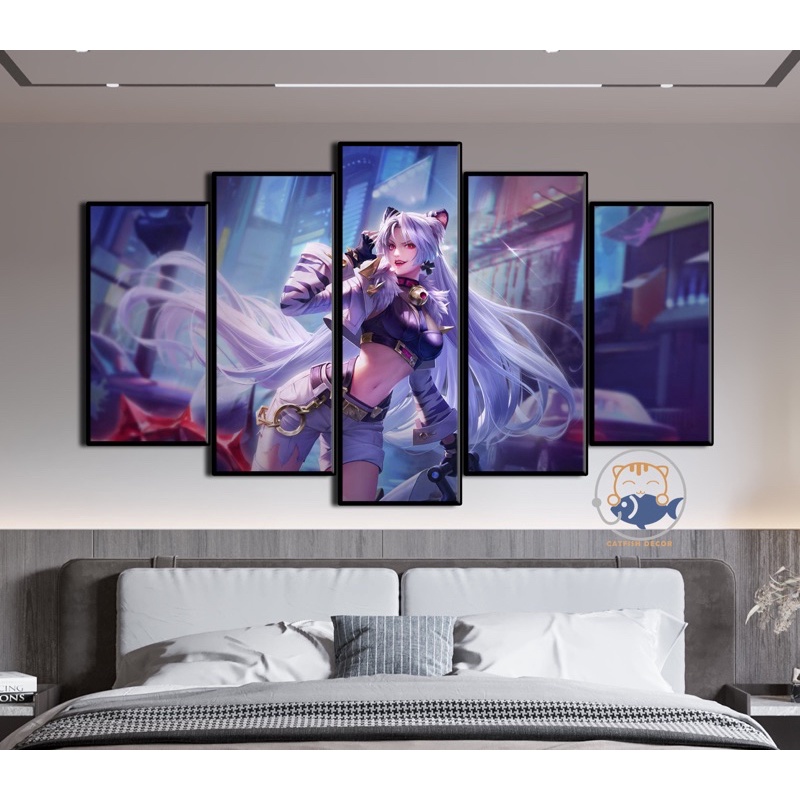 Tranh dán tường Decor trang trí phòng ngủ LIÊN QUÂN mobile - AOV - Arena Of Valor - bộ 4