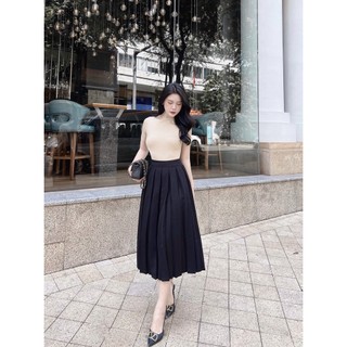 Chân Váy Nữ Dáng Dài Midi Cạp Cao Chất Liệu Cao Cấp CT Jeans