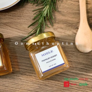 Lọ thủy tinh / Hũ thủy tinh vuông 50ml đựng thực phẩm, quà cưới, yến chưng