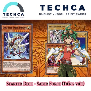 Bài in tiếng việt - bộ bài yugioh - starter deck - saber force