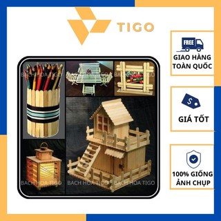 1kg que kem, que đè lưỡi, que gỗ tròn làm mô hình, handmade đủ kích cỡ