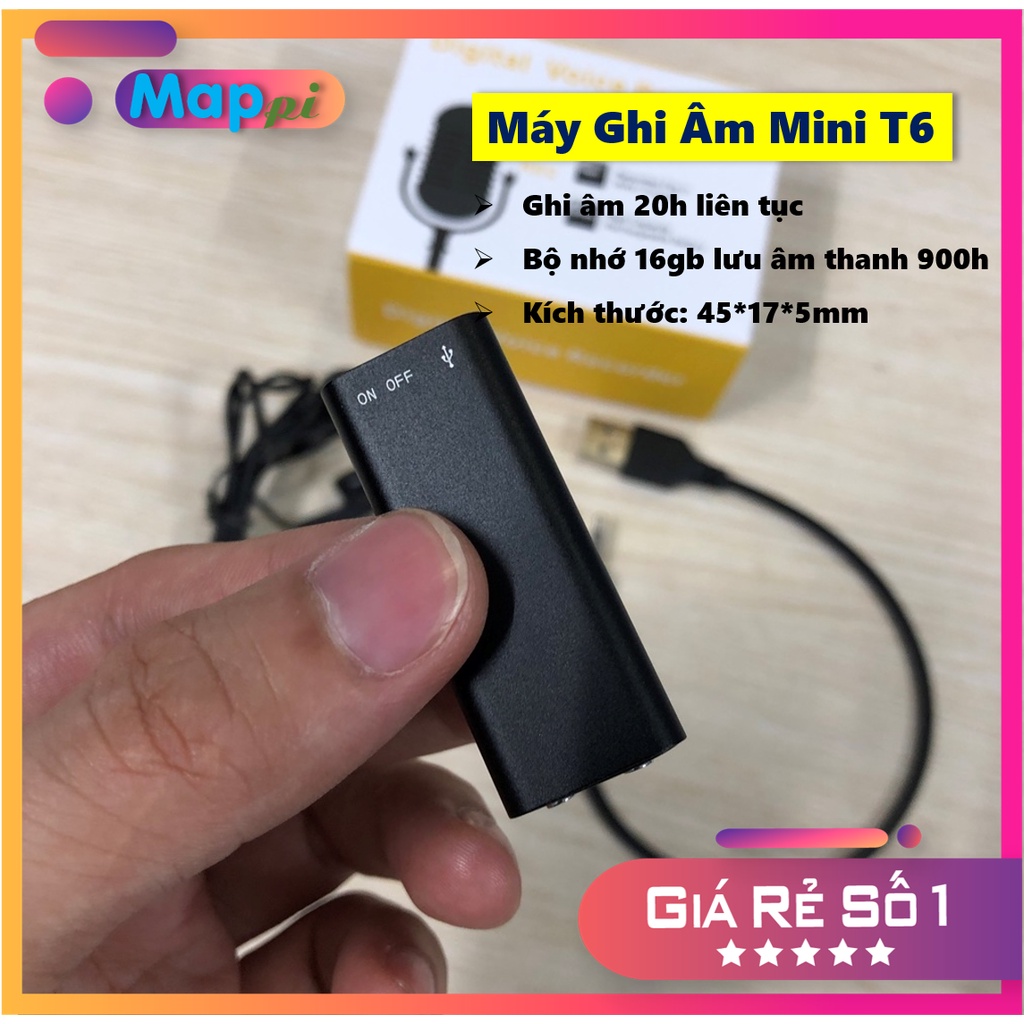 Máy ghi âm mini siêu nhỏ T6