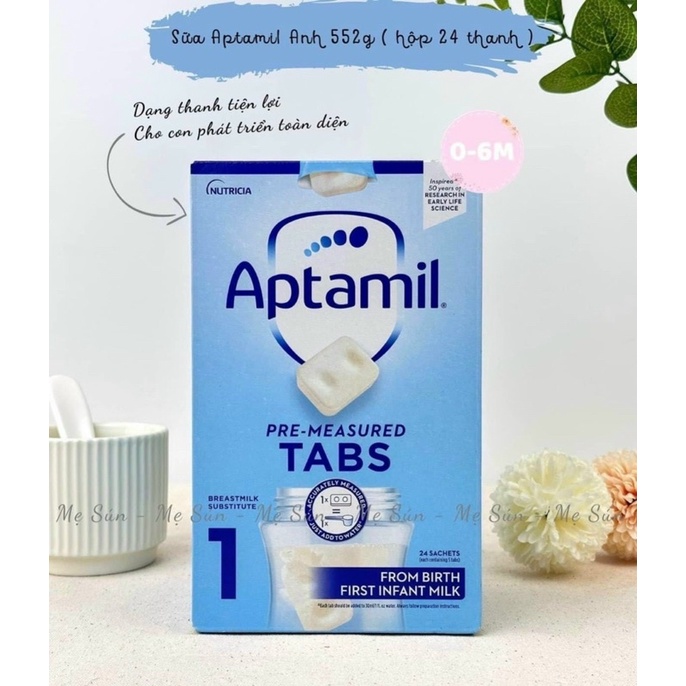 Sữa Aptamil UK số 1,2 Dạng Thanh 23G Cho Bé 0- 6 Tháng (Tách Lẻ 1 Thanh)