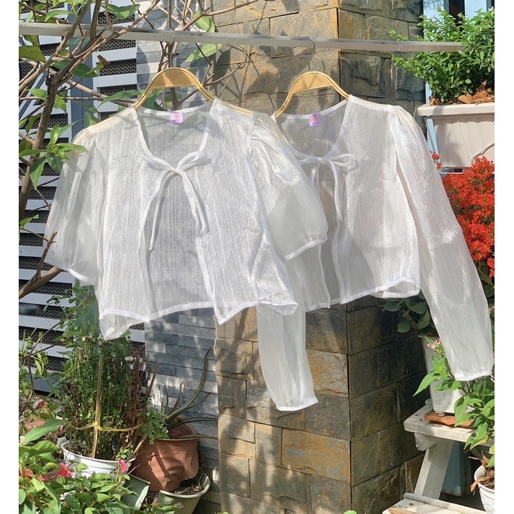 Áo khoác croptop voan madebytim
