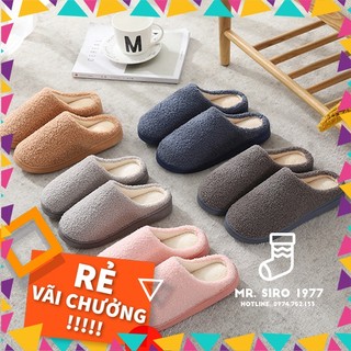 [MR317]Dép bông mềm đi trong nhà ấm áp dép nam và nữ chống trơn trượt Mrsiro1977🌝[SIÊU SALE]⚡ Dép bông