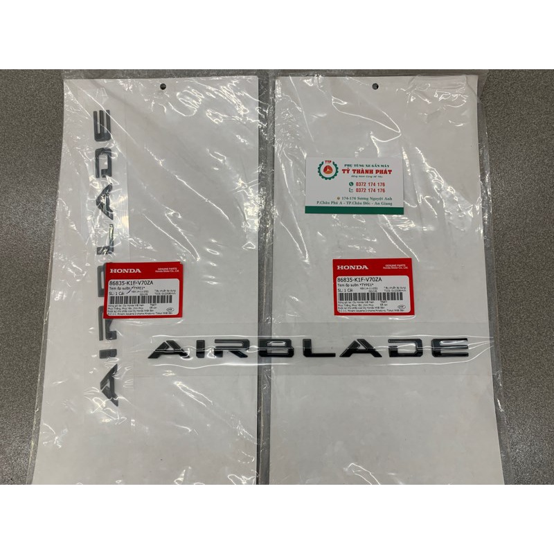 Tem chử Airblade Xi Đen zin