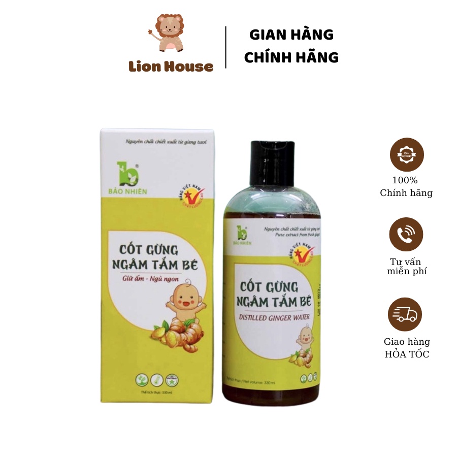 Cốt Gừng Ngâm Tắm Bé thảo dược 330ml