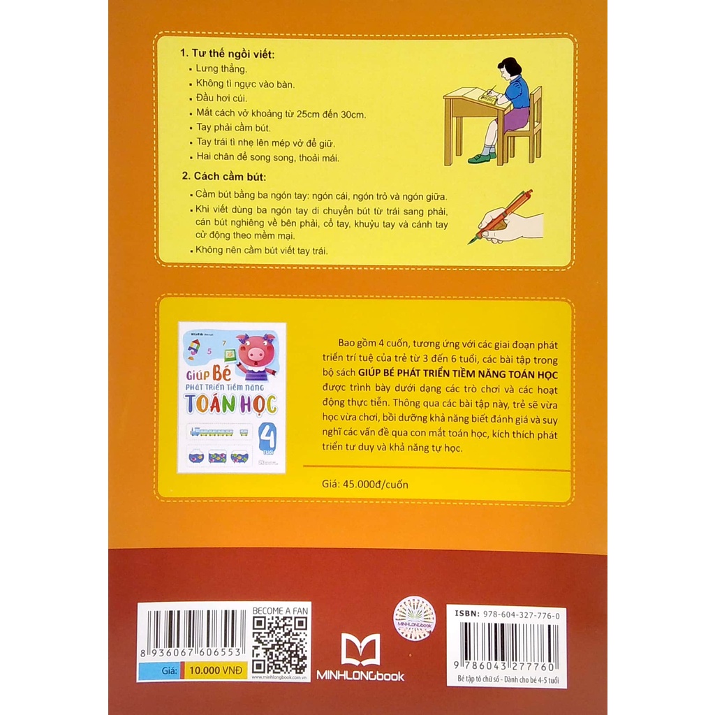 Sách_Tủ Sách Cho Bé Vào Lớp 1 - Bé Tập Tô Chữ Số - Dành Cho Bé 4-5 Tuổi